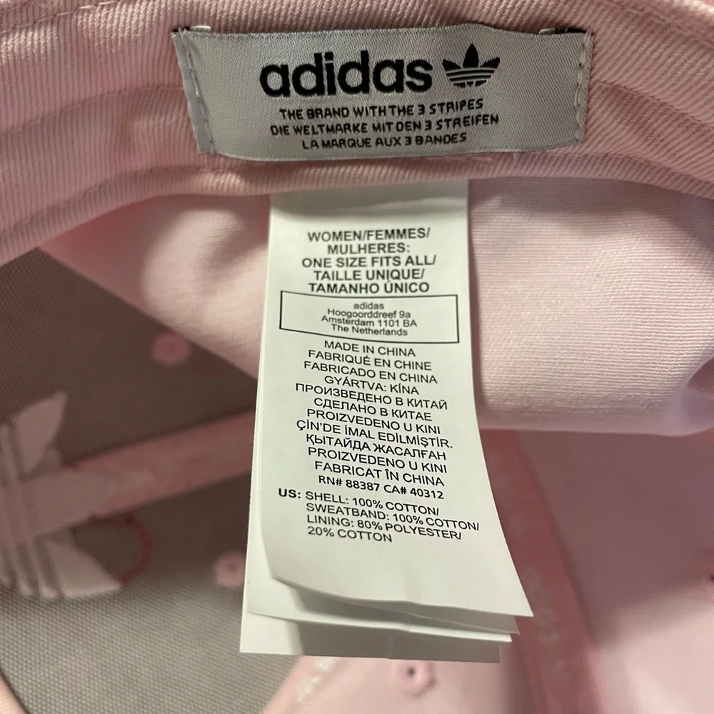 Blush Pink Adidas Originals Trefoil Adjustable Strapback Cap